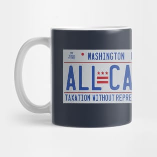 CAPS - ALL CAPS DC License Plate Mug